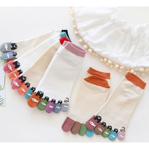 Funny Socks Women Colorful Toe Socks Five Finger Socks Cotton chaussette calcetines mujer divertido skarpetki damskie calcetas