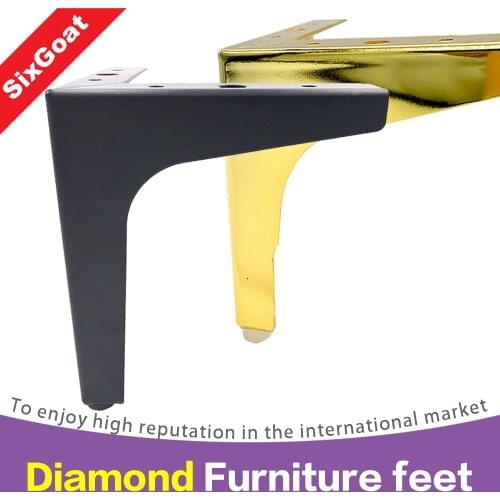 Gold bed foot sofa foot bed leg ark foot general heightening accessories hardware diamond right Angle metal leg bearing support