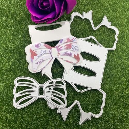 2pc bag topper present card butterfly hang Metal Cutting Dies Stencils for DIY Scrapbooking/photo album Decorative Embossing DIY