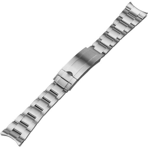 20MM Silver 316L Stainless Steel Brushed oyster Solid Watch Band Suitable For Rlx