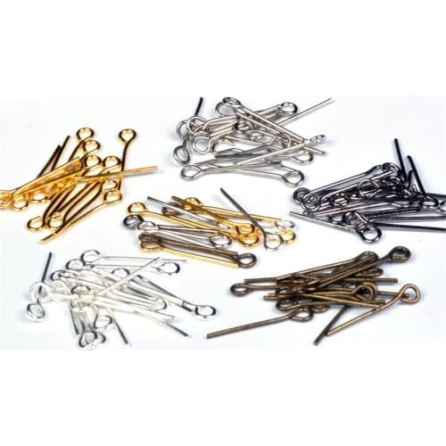200pcs Gold Silver Color Eye Head Pins 16 20 24 30 35 40 45mm Eye Pins Findings For Diy Jewelry Making Jewelry Accessories