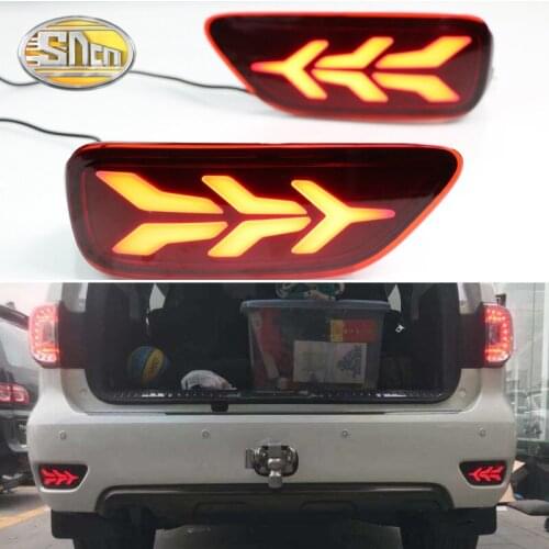3-in-1 Functions LED Reflector Lamp Rear Fog Lamp Bumper Light Brake Light Turn Signal For Nissan Patrol Y62 2015 - 2018