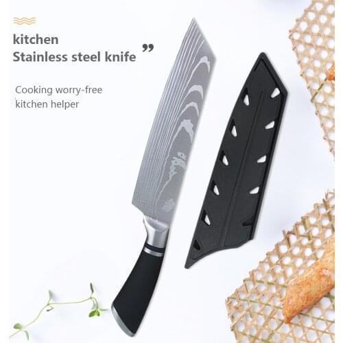 8 Inch Chef Knife Sharp Durable Stainless Steel Cleaver Chopping Cutting Slicing Fish Veget Meat Multi-function Kitchen Tool