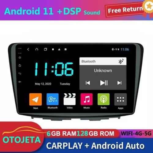 For Suzuki Baleno 2016 Car Radio Stereo GPS Navigator 6GB Ram 128GB Rom Autoradio 2Din Android 11 Bluetooth Multimedia Playe