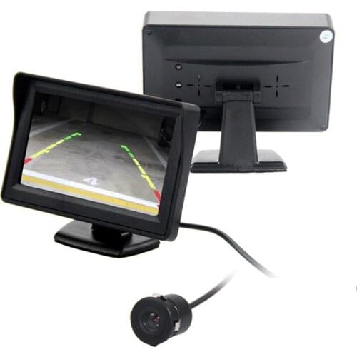 Automobile Parking Assistance Car Rear View Camera With 4.3 Inch Color LCD High Definition Car Video Monitoring Camera