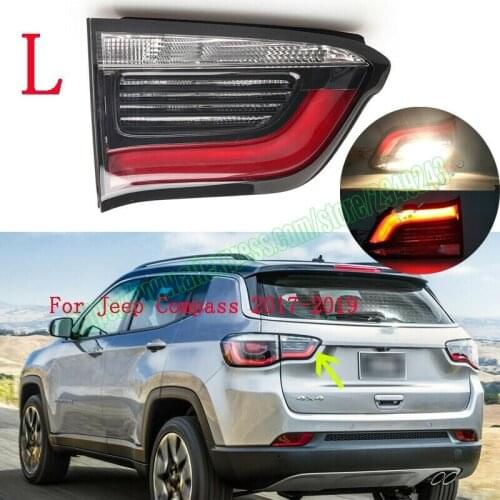 Car accessories Left Inner For Jeep Compass 2017 18-2019 Rear Lamp Tail Light Brake Stop W/ Blub