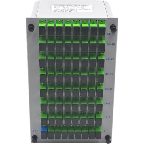 Free Ship 1*64 SC/APC Fiber Optic Splitter 1x64 Optical PLC Splitter Cassette Box Card Inserting Type Optical FTTH PLC Fiber opt