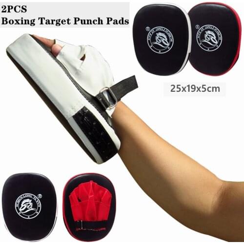 2Pcs Boxing Gloves Pads PU Foam Boxer Hand Target Adults Kids Training Equipment for Sanda Muay Thai