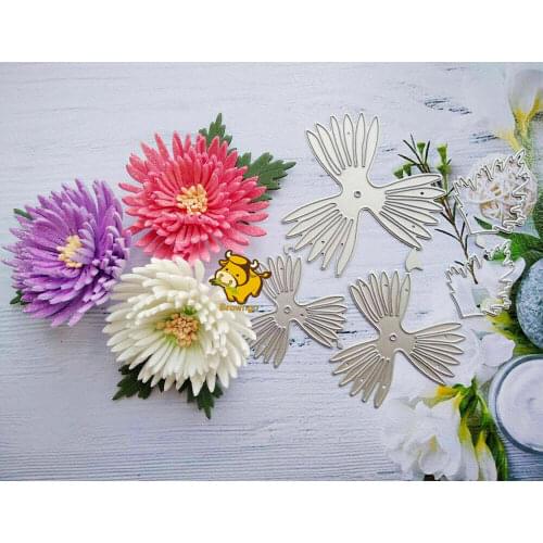 Chrysanthemum Flowers Metal Cutting Dies Scrapbooking Paper Craft Making Decor