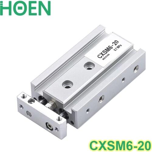 CXSM6-20 High quality miniature double rod cylinder pneumatic 6mm bore 20mm stroke CXSM 6-20 double acting with slide bearing