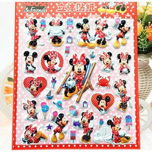 Disney Minnie Mouse Frozen Princess Stickers For Kids Cute Anime Stickers Kawaii Sticker