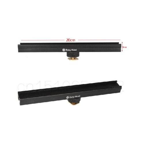 EasyHood ESE-20 20cm 8'' Camera Hot Cold Shoe Extension Rail Bracket Bar for Flash LED Video light Microphone Microphone Trigger