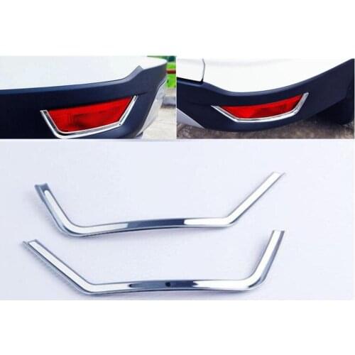 For Ford Escape Kuga 2013 2014 2015 2016 2017 2018 Chrome Rear Reflector Fog Light Foglight Lamp Cover Trim Frame Bezel Molding