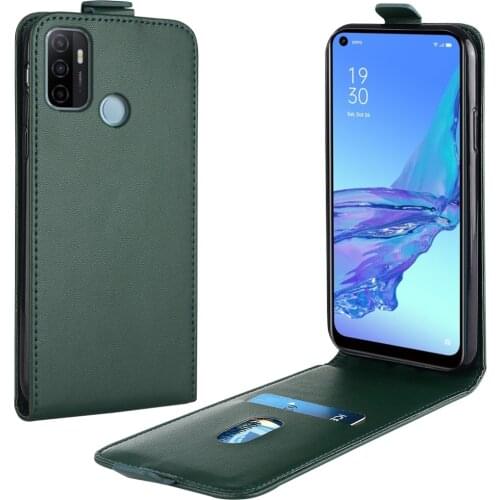 Flip Up and Down Leather Case for OPPO A53s Case CPH2139 CPH2135 Vertical Cover for OPPO A 53s Case Soft Coque Phone Bag