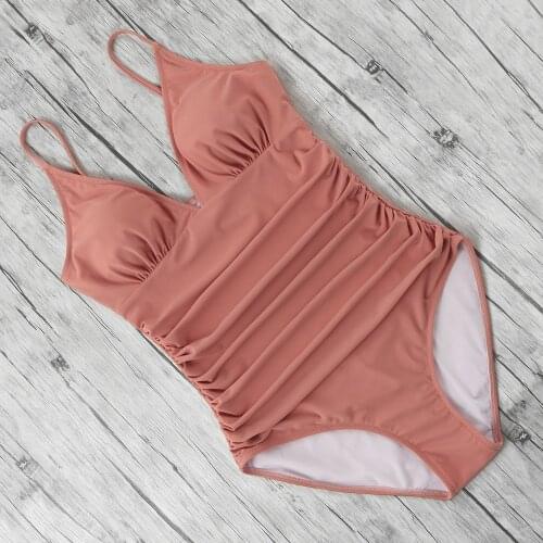 Swimwear Women 2021 Plus Size One Piece Sexy Backless Shining Swimming Suit Push Up Bandage V Neck Monokini Women Swimsuit