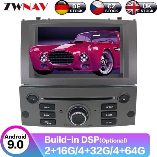 Android 9 GPS Navigation Car Radio Player For Peugeot 407 2004 2005 2006 2007 2008 2009 2010 Radio Head Unit Multimedia Player
