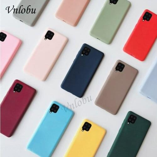 Soft Silicone Candy Color Protective Case For Samsung A42 A71 A51 A21S Case Matte Back Cover For Samsung A12 SM-A125F A125M Capa