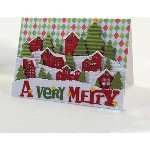 Letters A Very Merry Christmas Metal Cutting Dies Stencils For DIY Scrapbooking Decorative Embossing Handcraft Dies Scrapbooking