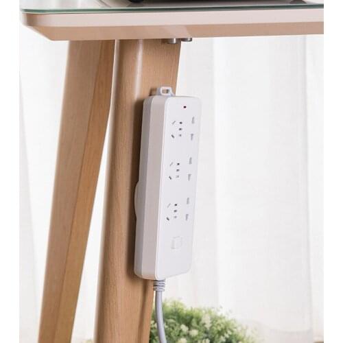 1PCS Wall-Mounted Sticker Punch-free Plug Fixer Home Self-Adhesive Socket Fixer Cable Wire Organizer Seamless Power Strip Holder