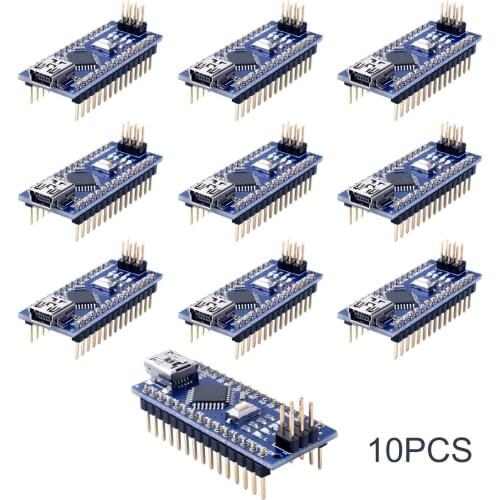 10pcs/lot Mini Nano V3.0 Atmega328p Module Boards 5v 16m Micro Controller Board Modules For Arduino