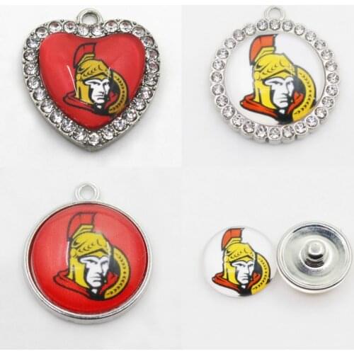 Ice Hockey Sport Ottawa Charms Senators Dangle Charms Mix Style DIY Pendant Bracelet Necklace Earrings Jewelry Accessories