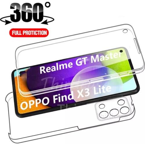 360 Full Body PC+Silicone Case for OPPO Find X3 Neo Shell Find X3 Lite Clear Double Cover OPPO Find X3 Lite Bumper Find X3 Neo
