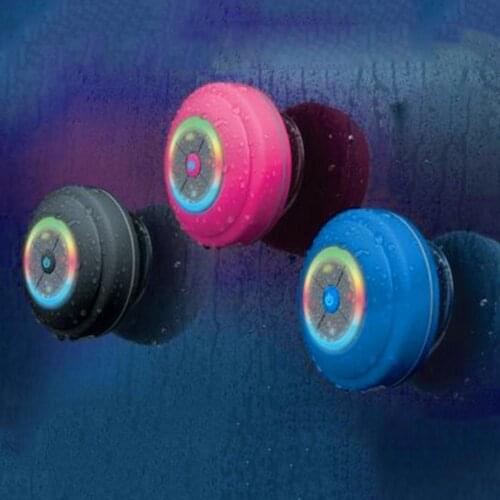 Q9 Waterproof Wireless LED Hands-free Call TF Card Bluetooth Speaker with Sucker