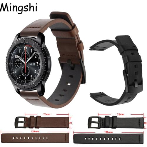 Leather Strap FOR Samsung Galaxy Watch Active 2 40/44mm Gear sport wrist watchband 20mm Watch strap samsung active2 3 42mm band