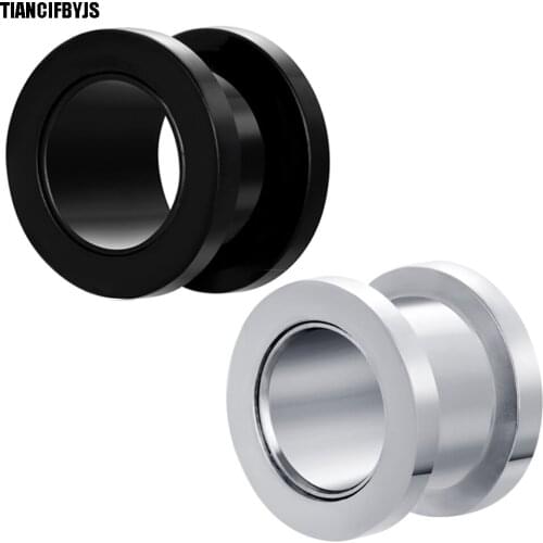 TIANCIFBYJS 1.6-25mm Earring Flesh Tunnel Screw Ear Tunnel Gauge Plug Earring Lobe Stretcher Expander Piercing Body Jewelry