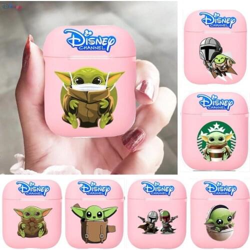 Disney Star Wars Baby Yoda Cute Silicone Bluetooth Wireless Earphone Case for AirPods Protective Cover Skin Accessories Pods Cha