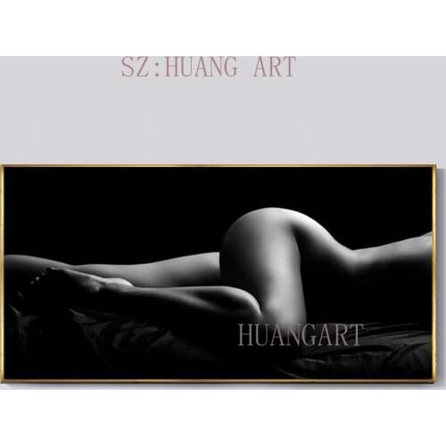 Modern Large Size Sexy Women Naked Back Pictures Hand painted Abstract Nude Oil Paintings on Canvas For living room Home decor