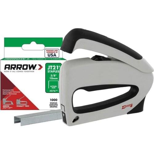Arrow TT21 6-10mm Mechanical Stapler Gun + 1000 Pcs Staples