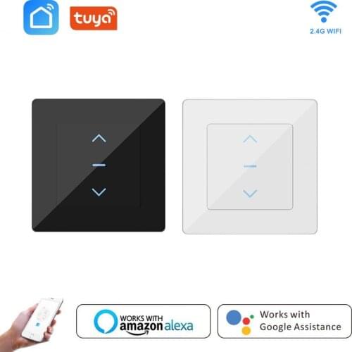 WiFi Smart Touch Curtain Roller Blind Motor Switch Tuya Smart Life App Remote Control Works With Alexa Google Home Voice Control