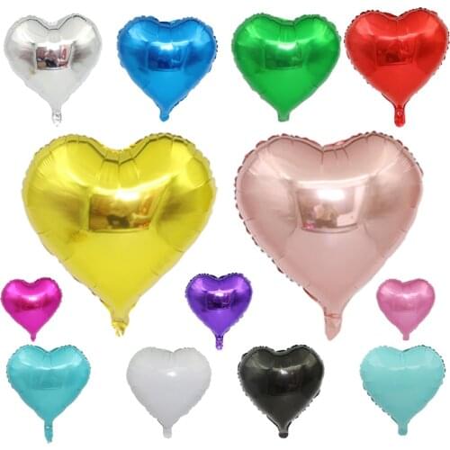 18 inch love aluminum film balloon childrens heart-shaped toy hydrogen balloon wedding party decoration holiday balloons