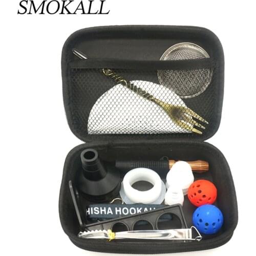 1Set Hookah Accessories With Oil Catcher Shisha Fork Mouthpieces Hose Holder Silencer Ball Chicha Narguile Boquillas Cachimba