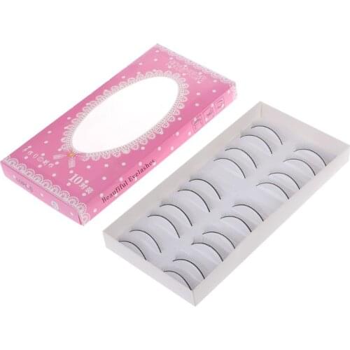 10PCS Training Lashes for Eyelash Extension Self-adhesive Practice Lashes Strip Fake Eyelashes New