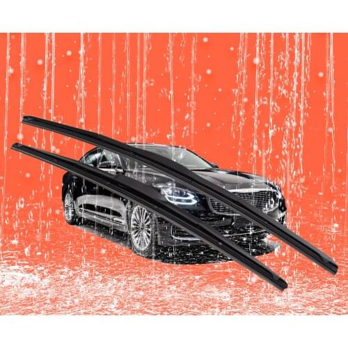 2 pcs Front Windshield Bracketless Wiper Blades Set 24"+20" Fit for J-Hook Kia Cerato K9
