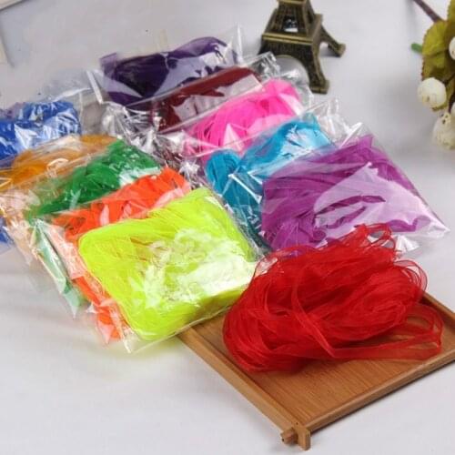 6mm (10 Meters/lot) Chiffon Organza Ribbon Apparel Sewing Fabric For DIY hat Gift Packaging Wedding Christmas Decoration lace