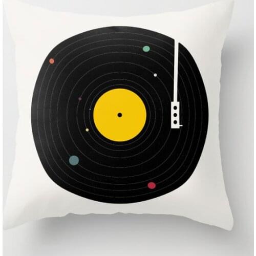 Music Everywhere Gbj Decorative Pillow Cushion Covers Square Pillowcase for Sofa Cotton Linen Pillow Cover