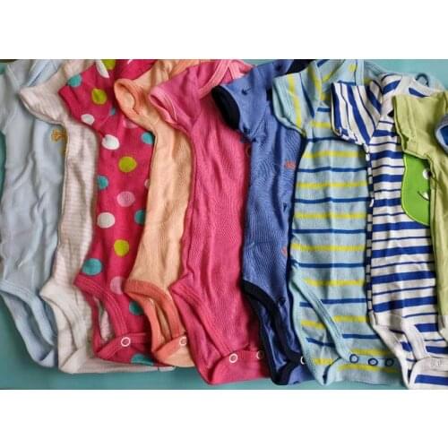 Gift retail 0-2years 5 PCS/pack short sleeve baby baby cartoon tights for boys and girls jumpsuit clothing Cute Baby Wear