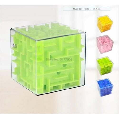DHL 100pcs intellect magical cube maze game 3D cube run smart ball 720 degrees,hand-eye coordinating&IQ balance funny toy