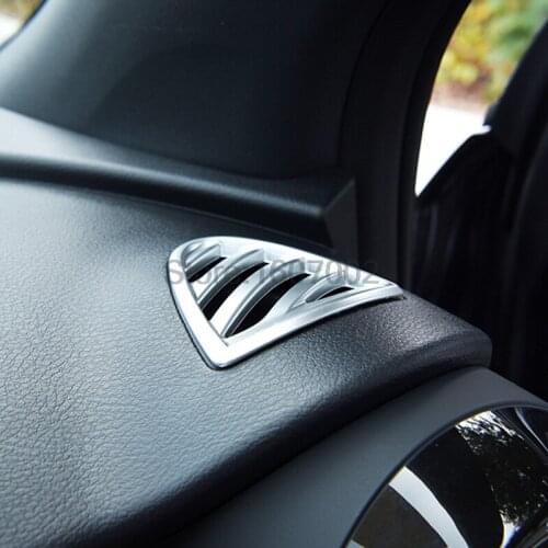 For Nissan Kicks 2017 ABS Chrome Front Upper Air Vent Outlet Cover Trim Molding Car Accessories Auto Styling 2PCS