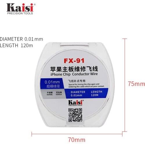 Kasi 0.01mm 0.02mm * 120m Enameled Copper Wire Polyurethane Enameled Copper Line Soldering Solder For iPhone Chip Conductor Wire