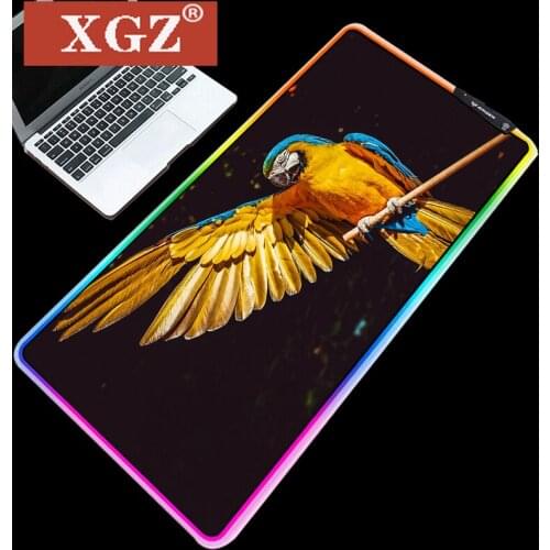 Xgz dog animal RGB mouse gaming computer pad large desk mat non-slip rubber base LED cs go peripheral accessories xxl