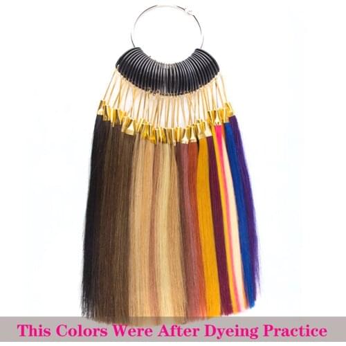 Tinashe Beauty Human Hair Color Rings For Dyeing Hair Practice For Salon Test Strands of Hair Coloring Swatches Polishing