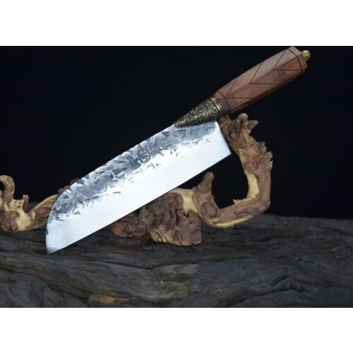 Longquan kitchen knife household light slicing knife small kitchen knife old vintage sharp kitchen knife hand-forged