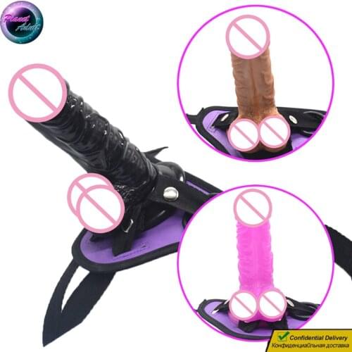 Strapon Wrinkle Dildo Penis Masturbator Pants Female Vagina Pussy Male Prostate Anus Masturbation Anal Plug Sex Toys for Women