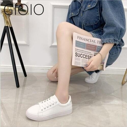 GIOIO 2021 new womens shoes casual flat-bottomed fashion sports shoes soft and comfortable deodorant white shoes