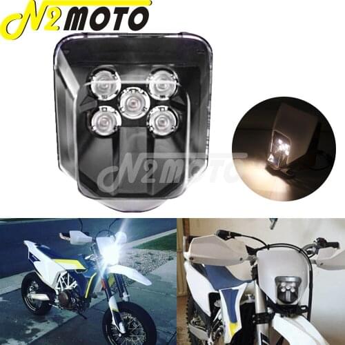 Supermoto Dual Sport LED Running Headlight Fairing for Hus FE 250 350 450 501 TE 150 250 300 250i 300i Motocross Enduro Headlamp