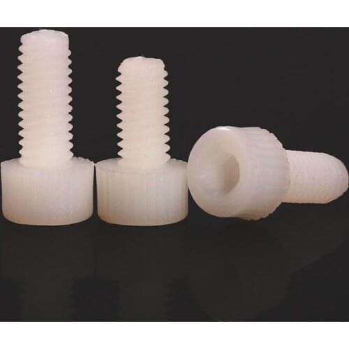 Plastic nylon hexagon socket screw PA66 hexagon socket head bolt cup head screw m3m4m5m6m8 50Pcs